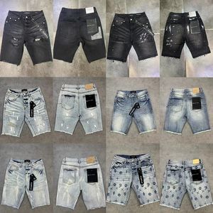 MENS DENIM Shorts Jeans Designer Jean Fashion en détresse Ripped Bikers Womens Denims Cargo For Men Black Pants 323yo