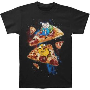 EN'S T-shirts Adventure Time Mens Pizza T-shirt Black Mens Sheeve New Arrivée T-shirt T-shirt T-shirt T-shirt Top Discount J240506