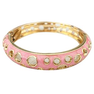 Bracelets en émail à la main Bracelets creux creux pour femmes Bijoux Designer Femmes Bracelet Metal Round Bangle Girl Girl Cadeaux 240408