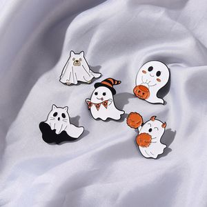 Broche esmaltado para Halloween, conjunto de calabaza espeluznante, insignias de solapa lindas estéticas, alfileres geniales para mochilas, sombrero, bolso, collar, accesorios de joyería de moda DIY