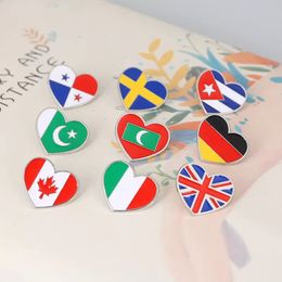 Broches de esmalte Pin País Americano Europeo Gran Bretaña Inglaterra Insignia de la bandera nacional Broche de aleación Recuerdos al por mayor