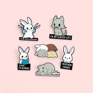 Email Hamster Broches Pins Cartoon Animal Rapel Pin For Women Kids Fashion Jewelry