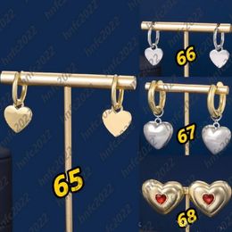 Email Love Peach Heart Earrings Fashion Classic Simple Multi Style Luxury Ear Stud Temperament Retro Earring For Women Party Jewelry Designer