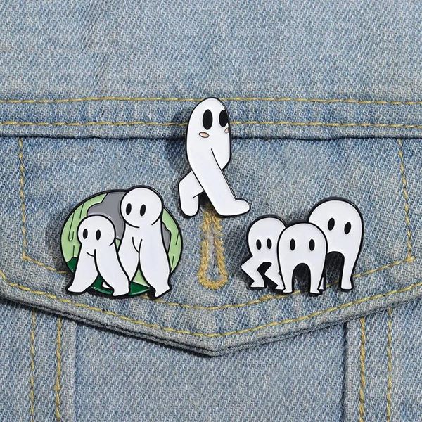 Broches en émail pour Costume fantôme de nuit, bijoux amusants d'halloween, cadeau pour enfants et amis