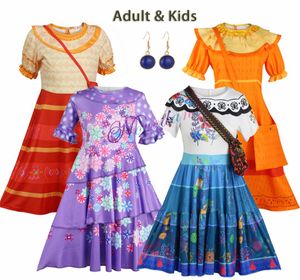 Encanto Cosplay Adulte Isabella Mirabel Madrigal Costume Dolores Pepa Princess Dress Girl Femmes Kids Halloween Party Dress Up 220725052077