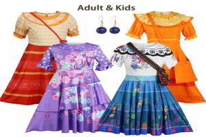 Encanto Cosplay volwassen Isabella Mirabel Madrigal kostuum Dolores Pepa Princess Dress Girl Women Kids Halloween Party Jurk 220726197408