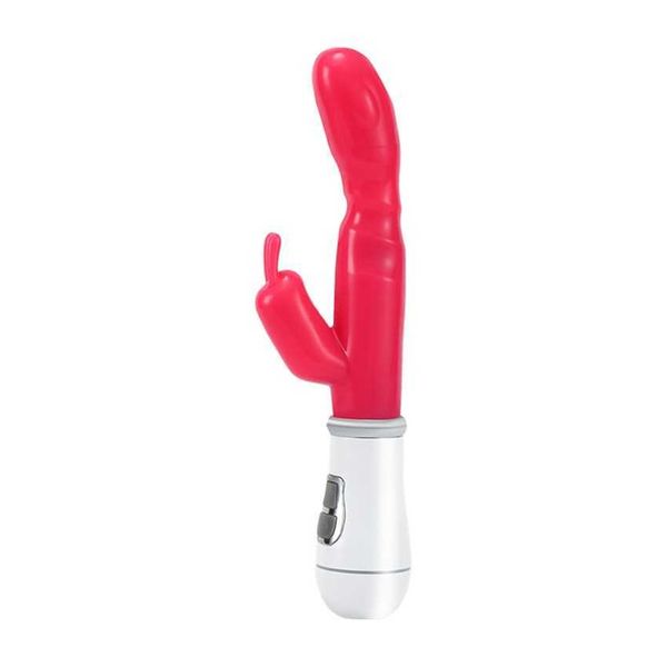 Lapin enchanté Double bâton de choc Massage par vibration à fréquence variable pour femmes Rapports sexuels flirtant se masturbant Produits pour adultes 231129