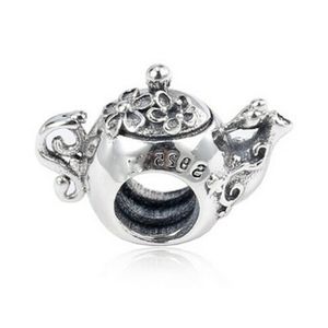 Enchanted Tea Pot Charm 925 Silver Pandora Charms voor Armbanden DIY Sieraden Maken Kits Losse Bead Zilver Groothandel 797065CZ