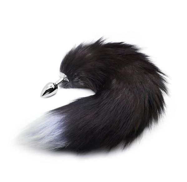 Enchanteur Naughty Black Fox Tail Soft Artificial Wool Metal Metal Anal Sex Toys For Couple Flirting Adult Butt Plug 174024660705