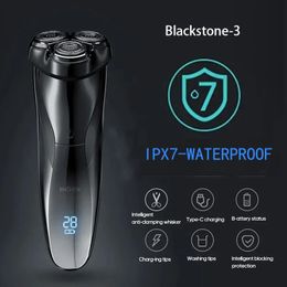 Enchen Blackstone 3D Rasoir du rasoir électrique pour les hommes IPX7 étanche à double usage humide Utilisation de l'écran d'écran rasage de rasage de barbe 240201