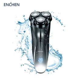 Enchen Blackstone3 Electric Shaver 3D triple mes drijvende scheermachines Wasbare USB oplaadbare baard Trimmer 220624