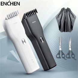 ENCHEN Boost tondeuses à cheveux pour hommes enfants usage familial tondeuse sans fil Rechargeable Portable coupe électrique 220712