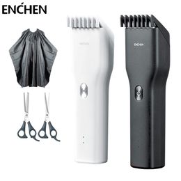 ENCHEN Boost Hair Trimmer para hombres, niños, inalámbrico, recargable por USB, máquina cortadora eléctrica con peine ajustable 220106