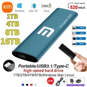 Enceinte 1 To Portable SSD USB3.1 Haute vitesse 2 To External SSD Mobile Solid State Drive 500 Go SSD Drive dur externe pour Xiaomi pour ordinateur portable