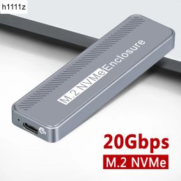 Behuizing 20 Gbps M.2 NVME Bekleding USB 3.2 Gen 2x2 Type C NVME SSD -behuizing voor 2230/2242/2260/2280 NVME SSD M/B+M SLEUTEL BLOEK EXTERNE CASE BOX