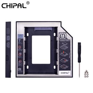 Enceinte Chipal 2nd HDD Caddy 12,7 mm 9,5 mm SATA 3.0 2,5 '' Disque dur HD Boîte de boîtier SSD pour ordinateur portable CDROM DVDROM OPTICAL BAY