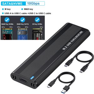 Bekleding Dual Protocol M.2 NVME SSD Case 10GBPS M.2 NVME External Box Case Tool gratis voor 2230/2242/2260/2280 M.2 SSD