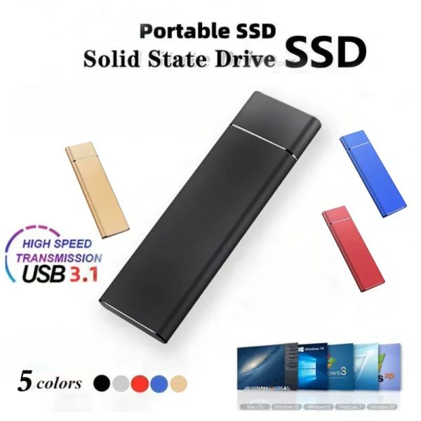 Enclosage EXTERNE 1 To SSD HighSpeed Solid State Drive Typec / USB 3.1 Interface Disque dur portable Disqueur externe externe pour ordinateur portable PC