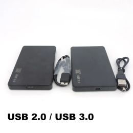 Enclôt Case HD externe 2.5 HDD CAS HDD SSD Boîte à disque dur externe Enclos de 6 Gops 10 To SATA à USB2.0 / 3.0 Adaptateur de boîtier de disque dur Q1