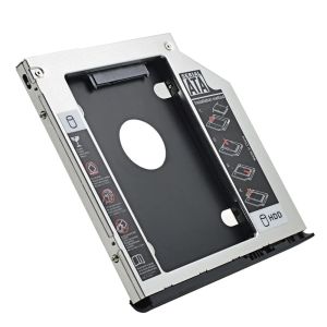 Enceinte pour HP EliteBook 2530p 2540p en aluminium 2nd HDD Caddy 9,5 mm SATA à SATA 3,0 2,5 