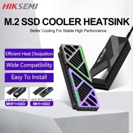 Enceinte Hiksemi M.2 NVME Éventail de chaleur dissipateur M2 2280 SSD Disque dur et thermand avec coussin thermique pour PCIE SATA PC RADIAT THERMAL HIKVISION
