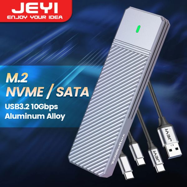 Enceinte Jeyi M.2 Enceinte SSD NVME SATA Double protocole SSD CAS USB 3,2 10 Gbit