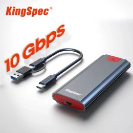 Behuizing Kingspec M.2 NVME SSD Bekleding Adapter USB 3.1 Type C Gen2 10GBPS M.2 PCIE Tool Gratis aluminium case voor M.2 NVME SSD