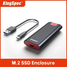 Enceinte Kingspec M2 SSD CASE NVME ENCORE 10 Gbps M.2 à USB Type C 3.1 M.2 Case SSD pour 2230 2242 2260 2280 NVME PCIE SSD Disk Boîte
