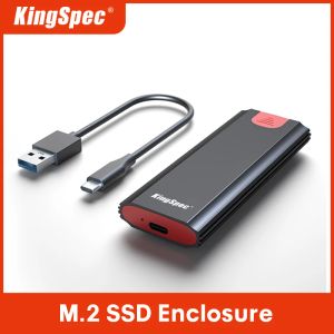 Behuizing Kingspec M2 SSD Case NVME Bekleding 10GBPS M.2 tot USB Type C 3.1 M.2 SSD Case voor 2230 2242 2260 2280 NVME PCIE SSD DISK Box