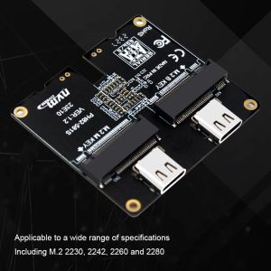 Behuizing M.2 NVME HARD ARTEN BIJHUIS ADAPTER KAART 10GBPS SSD ADAPTER USB3.1 Gen2 Riser Board JMS581 SATA NVME Ondersteuning M.2 SSD 22302280