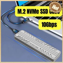 Behuizing M.2 NVME Solid State Drive Externe behuizing 10 Gbps SSD Bekleding Adapter Mobiele harde schijfdoos voor SSD 2230/2242/2260/2280