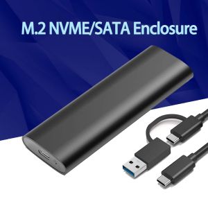 Enceinte m.2 NVME SSD CAS 10 Gbps HDD BOX M.2 NVME SSD TO USB 3.1 ENCLOSURE TYPEA TO TYPEC CABLE POUR M.2 SSD avec OTG