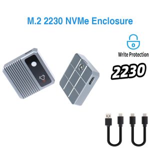 Behuizing M2 SSD Case M.2 NVME 2230 SSD -behuizing, USB 3.2 10GBPS naar NVME M SLEUTEL EXTERNE SILITEEL SOVID STATEN AANTRIJKING