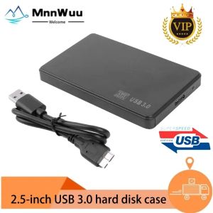 Cubre Mnnwuu 2.5 pulgadas USB3.0 a SATA Hard Disk Box 5Gbps Case de disco SD HDD SSD Cinete de disco duro externo para Notebook Desktop PC