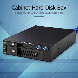 Cubre MR6203 2.5/3.5 pulgadas HDD SSD Case Box Dual USB Drive Optical Rack Station Disk Disk Closure para Desktop PC Com