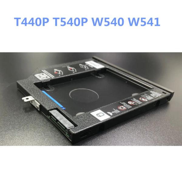 Encubre NUEVO SATA 2º disco duro HDD SSD Caddy Bande para Lenovo ThinkPad T440P T540P W540 T540P con eyector de bisel