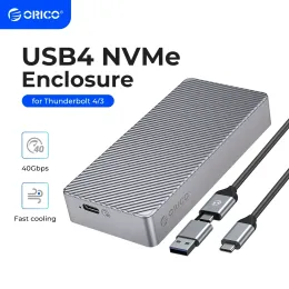 Behuizing orico 40gbps m.2 nvme SSD -behuizing USB4 PCIe3.0x4 USB C aluminium externe adapter compatibel met Thunderbolt 3 4 gereedschap gratis