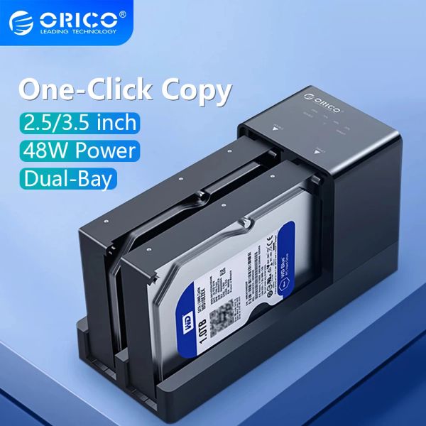 ENCLUIR ORICO DRIDE DRIDE ACCRITION STATIO avec clone hors ligne SATA à USB 3.0 Drive d'accueil Drive pour le boîtier du disque dur de 2,5 / 3,5 pouces