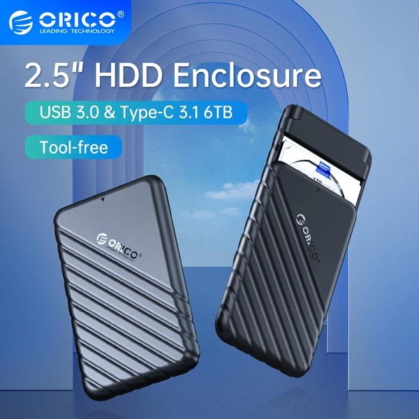 Cubre de orico HDD Cinete 2.5 SATA a USB 3.0 Adaptador Caso de disco duro 5 6GBPS HDD SSD Distribuyo de disco duro UASP para la computadora portátil de PC