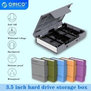 ENCLORATION ORICO SSD M.2 Protection Boîte à boîtier Hard Case avec étiquette pour 2,5 / 3,5 pouces Disque Disque SSD HDD Boîte de rangement étanche (PHP25)