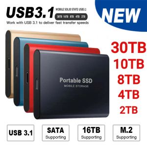 Behuizing Originele draagbare SSD 2TB Externe Solid State Drive 4TB High Speed Typec/USB 3.1 Interface Mobiele harde schijf voor laptop Mac