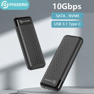 Enclosure Phixero M.2 NVME ENCLOSOIRE USB3.1 GEN2 10 Gbps SSD NVME M2 CAS M 2 TO USB ADAPTER OUIL BOX EXTERNALLE FREE POUR 2230 2242 2260 2280