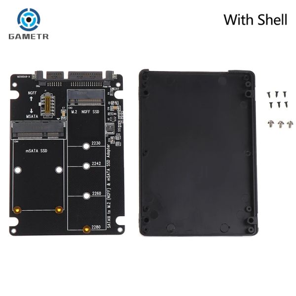 Cubre SATA 60GBPS a M2 NGFF SATA SSD MSATA SSD Adaptador MSATA a SATA M.2 NGFF a SATA Board de adaptador de disco duro