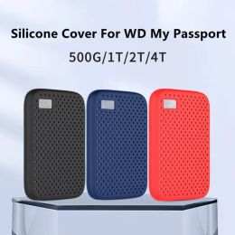 Enceinte couvercle en silicone doux Protection Skin Skin PSSD Étui PSSD pour WD My Passport Portable SSD DRIDE 500G / 1T / 2T / 4T