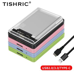 Behuizing Tishric Externe HD -behuizing 2.5 HDD Case SSD Externe harde schijfkast Bekleding 6GBPS 10 TB SATA naar USB 3.0 Hard Disk Case Adapter