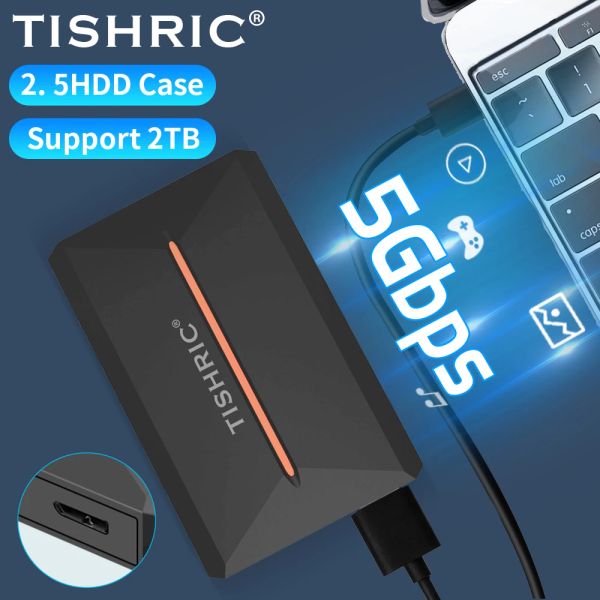 Cubre Tishric HDD Caso de 2.5 pulgadas USB 3.0 a SATA Cinete de HDD externa de 5 GBPS 5Gbps para la computadora portátil PC