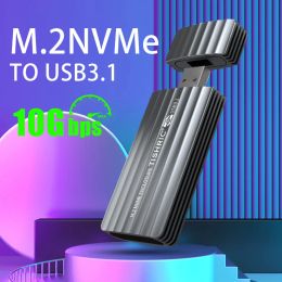 Enclosure Tishric M.2 Case SSD NVME M.2 à USB 3.0 Disque dur enclosure 10gbp SSD Adapte Boîte de stockage portable externe pour NVME PCIE