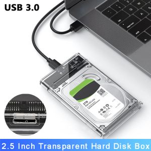Cubre USB 3.0 Case HDD externo 2.5 pulgadas Recinto de disco duro 5GBPS USB a SATA HDD Caja de disco duro de disco duro para laptop