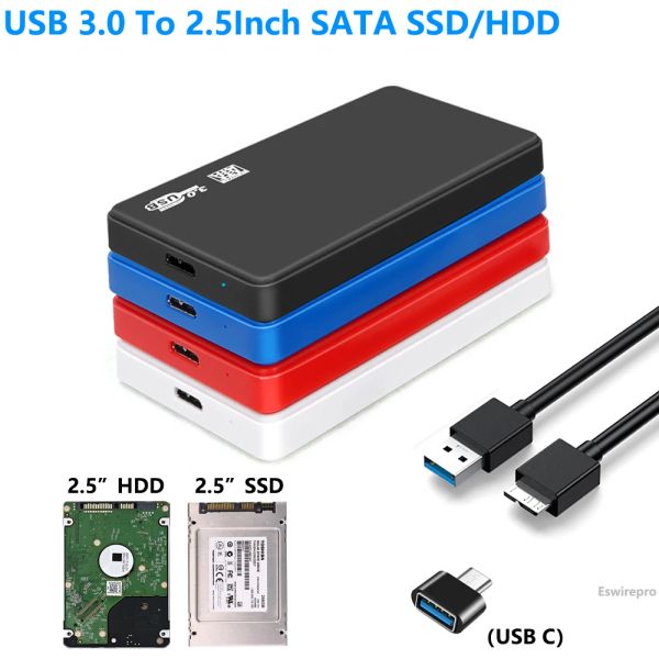 Enceinte USB de 3,0 à 2,5 pouces SATA HDD HDD SSD Boîte de disque de disque dur de 5 Gbit / Gbit / s pour SSD pour Smartphone PS5 HD EXTERO