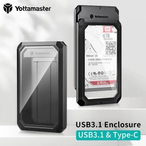 Enceinte Yottamaster 2,5 pouces HDD HDD SATA3.0 à USB 3.1 5 Gbps Prise en charge 79,5 mm 2,5 